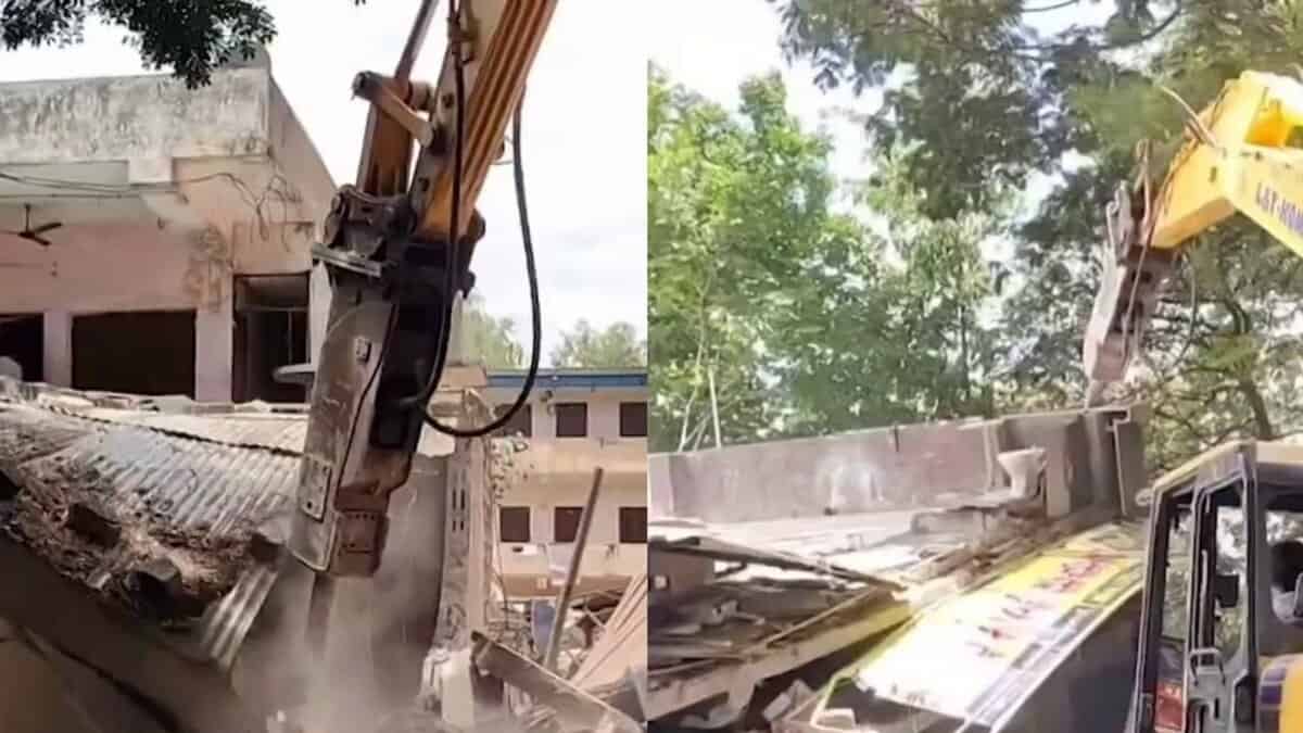HYDRAA launches demolition drive in Hyderabad's Jubilee Hills.