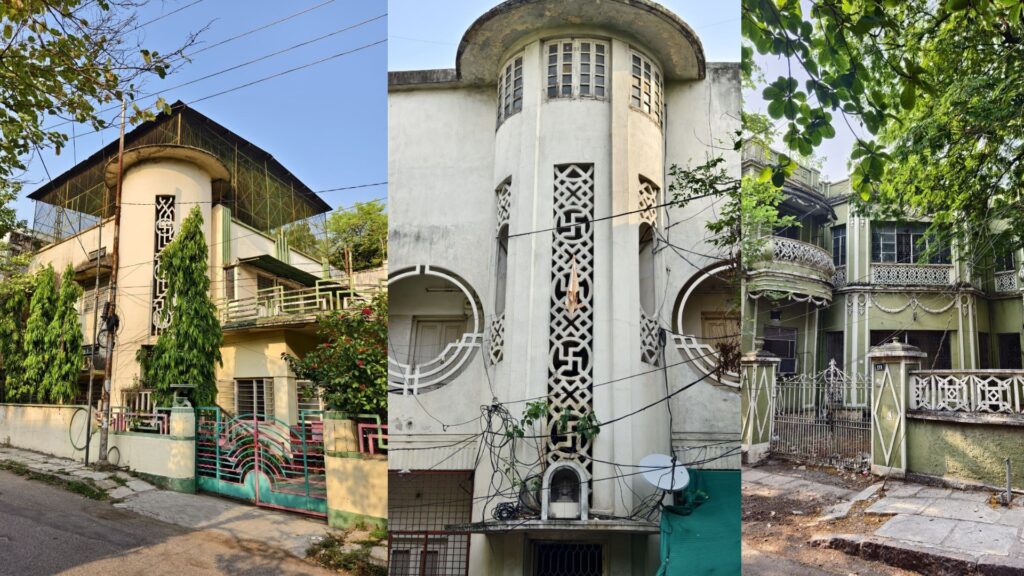 Art Deco houses in Jeera Colony, Hyderabad. 