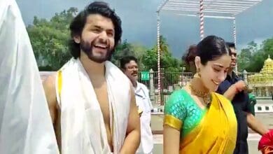 Janhvi Kapoor and Shikhar Pahariya in Tirupati