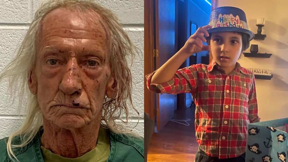Side-by-side images of Joseph Czuba, the Illinois landlord sentenced for a hate crime, and Wadee Alfayoumi, the 6-year-old Palestinian-American boy he murdered.