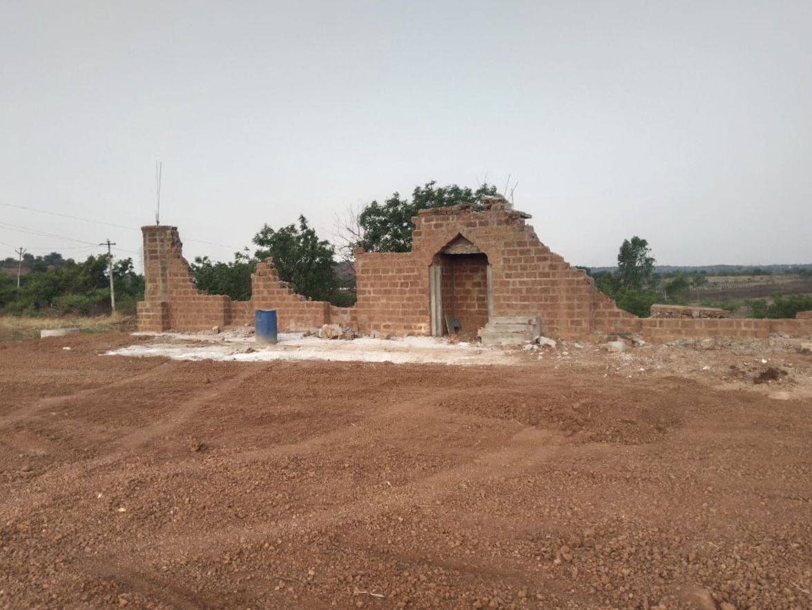 The Eidgah where the wall was demolished in Sangareddy district.