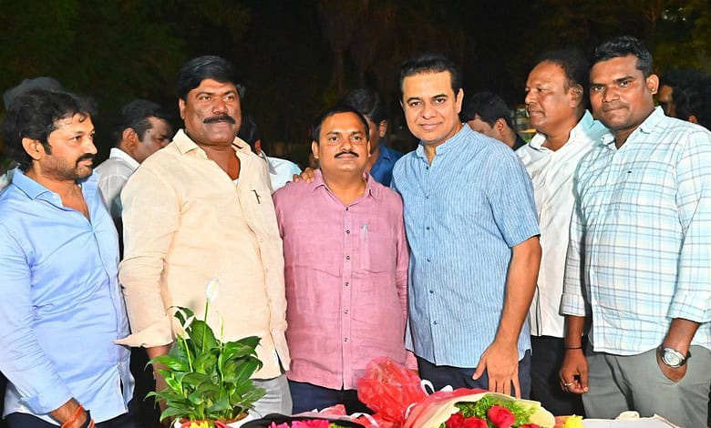 BRS working president in Warangal. Telangana: BRS to conduct statewide agitations against Congress govt says KTR.