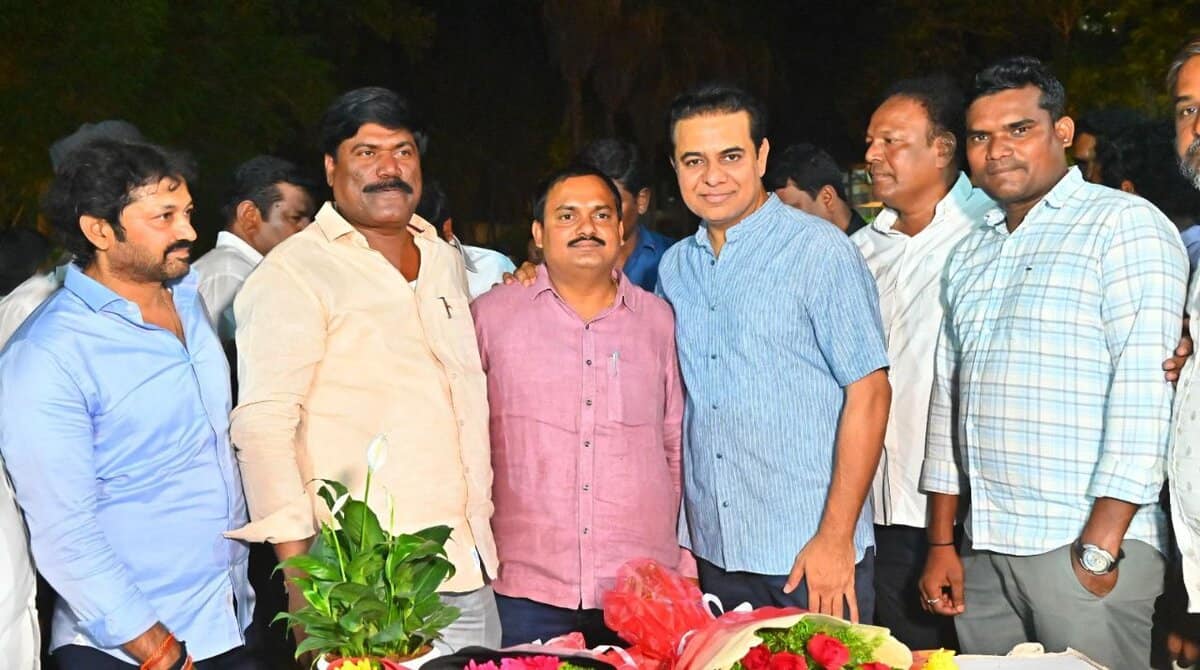 BRS working president in Warangal. Telangana: BRS to conduct statewide agitations against Congress govt says KTR.