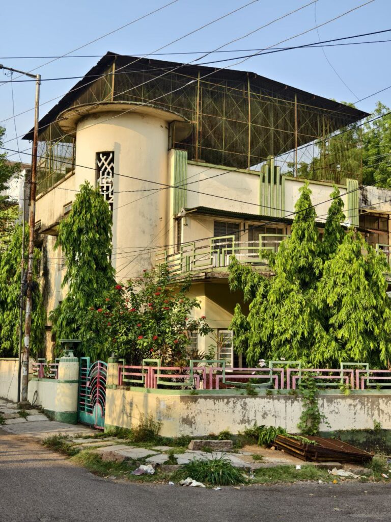 The Art Deco house in Jeera Colony built by Vrajbhai Amin. 
