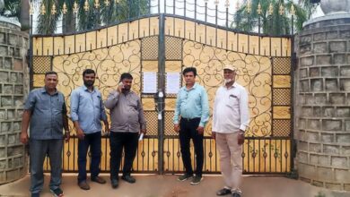 Telangana Waqf Board seizes Dargah land for non-payment of dues at Pahad Shareef in Hyderabad. Officials after seizing the property.