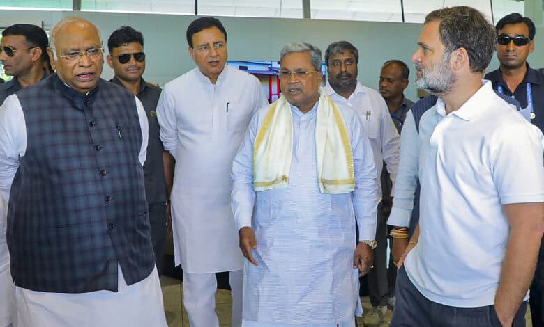 Mallikarjun Kharge, Rahul Gandhi in Karnataka