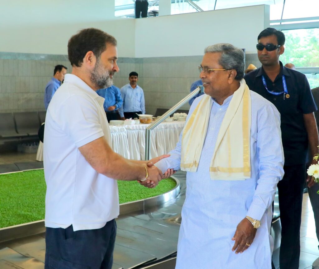 Mallikarjun Kharge, Rahul Gandhi in Karnataka