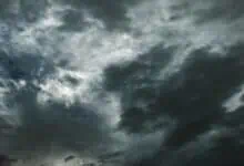 Cloudy sky ahead of the rains
