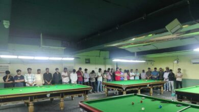 Snooker parlour in Hussainalam raided.