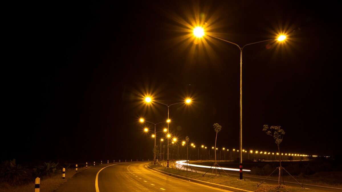 Representational Image of street lights in Hyderabad