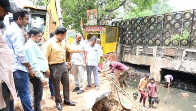 HYDRAA Chief Ranganath inspects chintal basti nala encroachment
