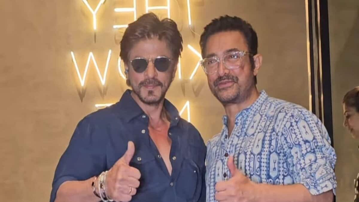 Bollywood actors Shah Rukh Khan and Aamir Khan
