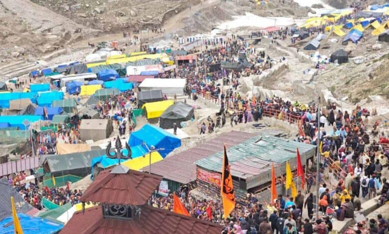 Anantnag Devotees arrive at the Amarnath