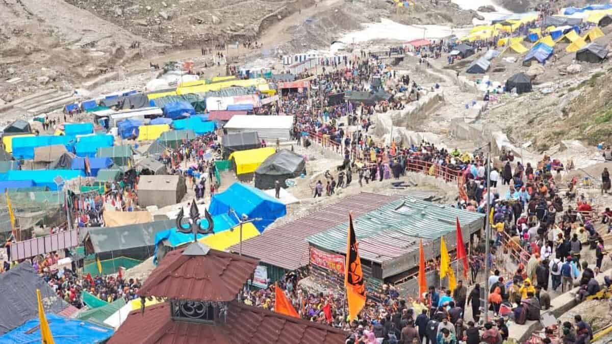 Anantnag Devotees arrive at the Amarnath
