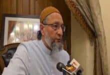 AIMIM President Asaduddin Owaisi addresses the media at Darussalaam