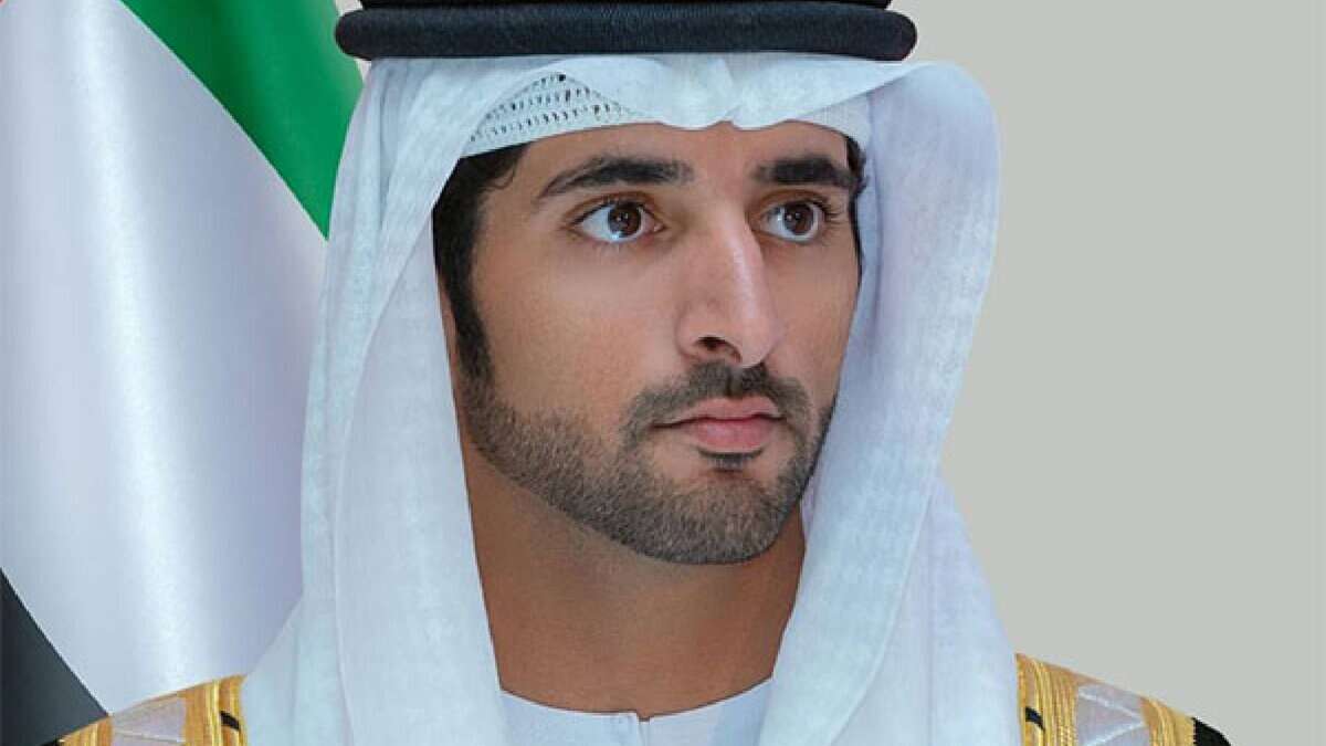 The image of Sheikh Hamdan bin Mohammed bin Rashid Al Maktoum, Crown Prince of Dubai.