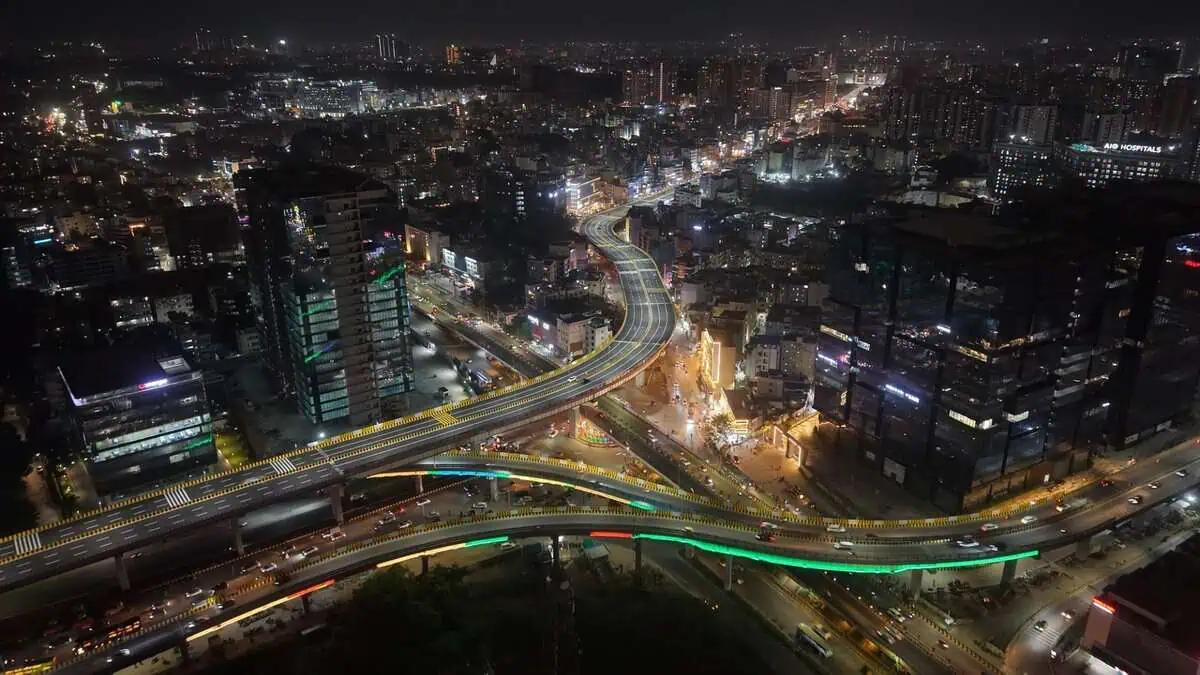 Image shows ORR to Kondapur flyover in Hyderabad