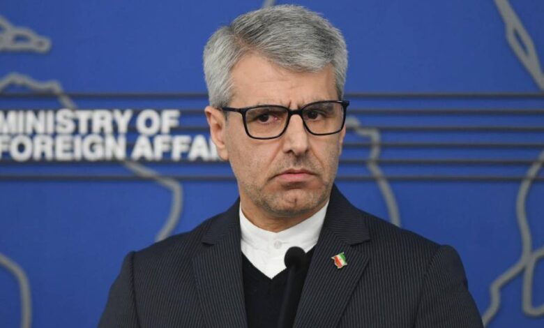 The image of Iran's Foreign Ministry spokesman, Esmaeil Baghaei.