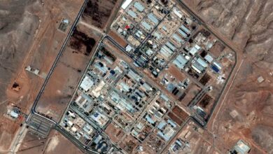 A satellite image provided by Maxar Technologies shows the Isfahan enrichment facility in Iran after strike.