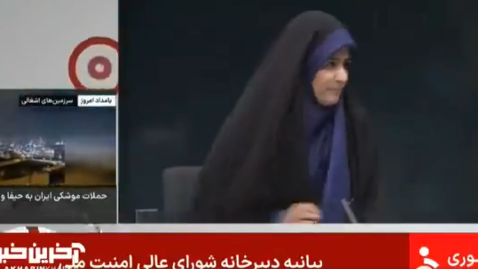 Israeli attack on the Iranian state news network studio