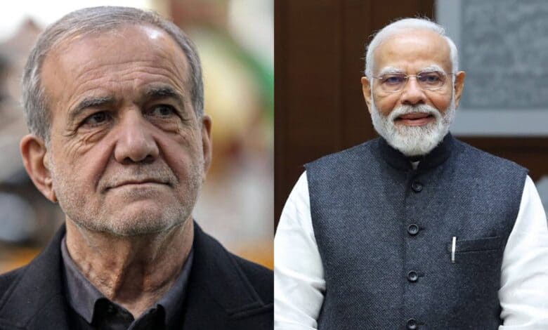 Iranian President Masoud Pezeshkian and PM Narendra Modi