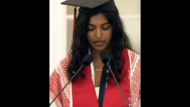 Megha Vemuri speaking about Palestine and Israel.