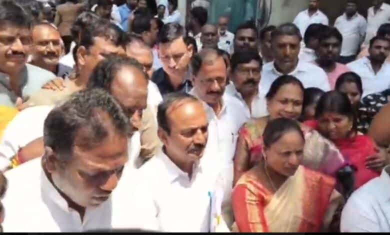 BJP MP Eatala Rajendra appears before Ghose commission in Kaleshwaram project case