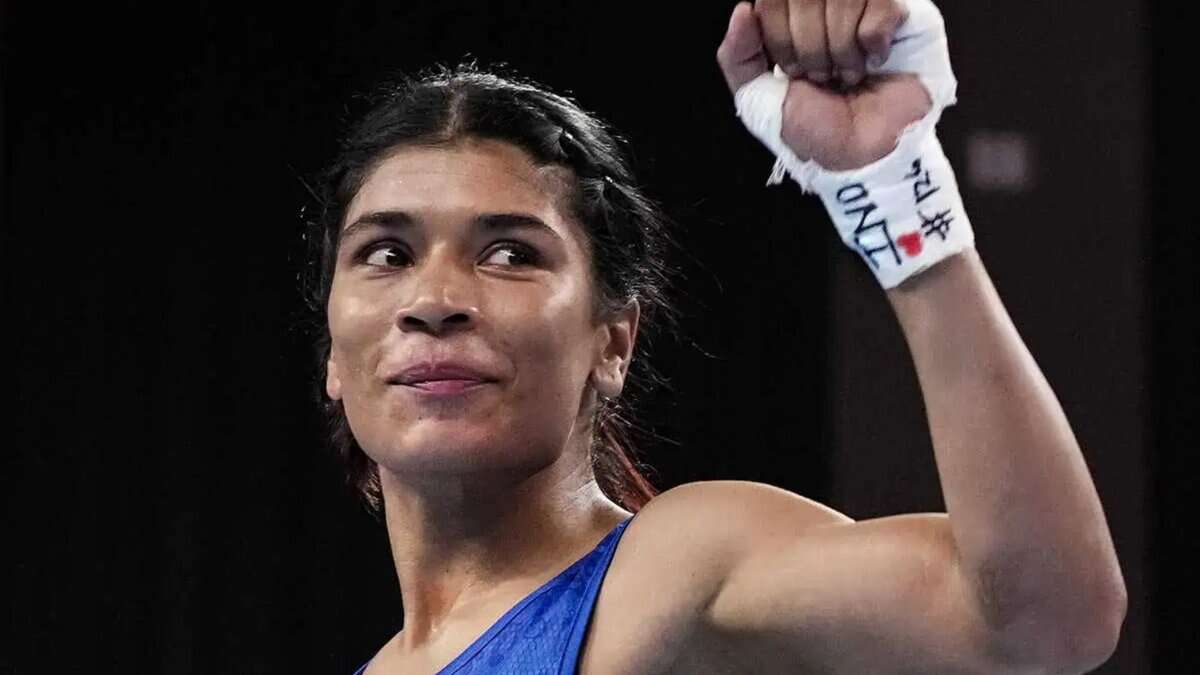 Nikhat Zareen (PTI Photo/Gurinder Osan)
