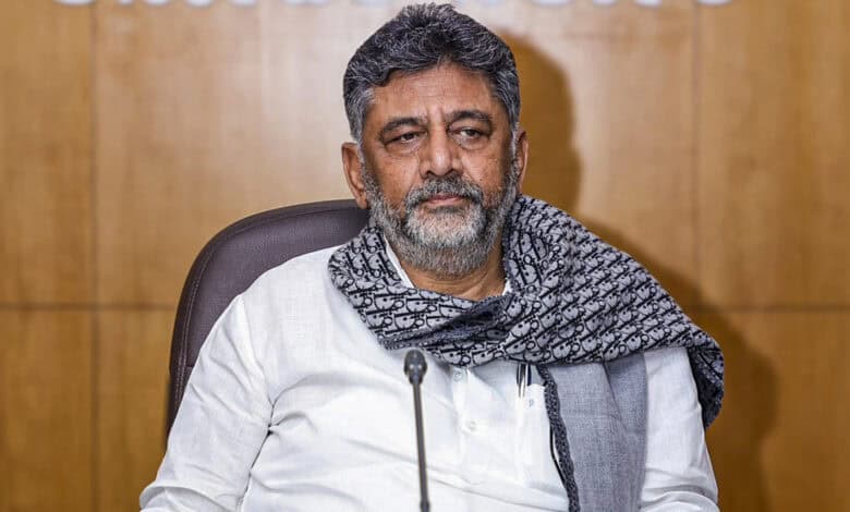 D.K. Shivakumar at meeting