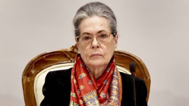 The image of a Congress Parliamentary Party chairperson Sonia Gandhi.