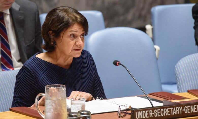 The image of a UN Undersecretary-General for Political Affairs Rosemary DiCarlo