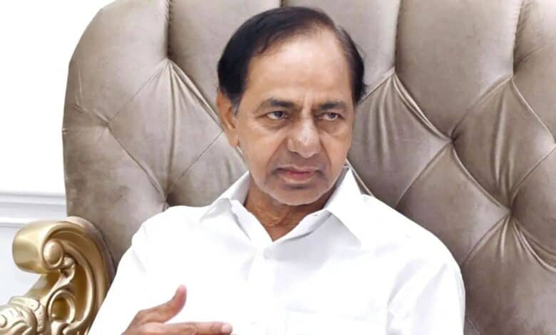 The image displays a picture of BRS chief KCR
