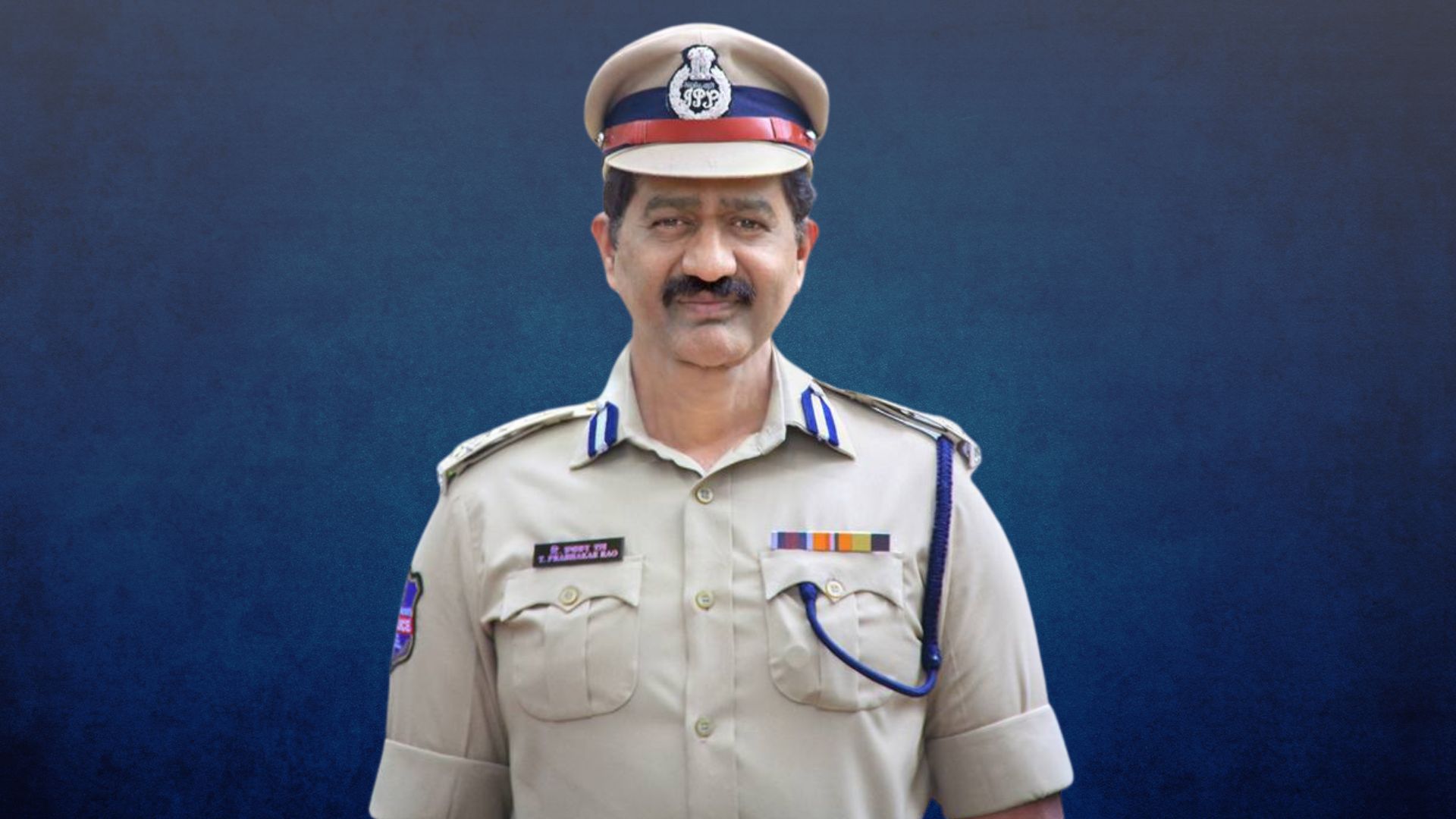 The image displays a image of former Telangana Special Intelligence Bureau (SIB) chief T Prabhakar Rao