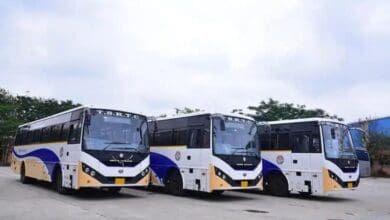 An image of TSRTC buses