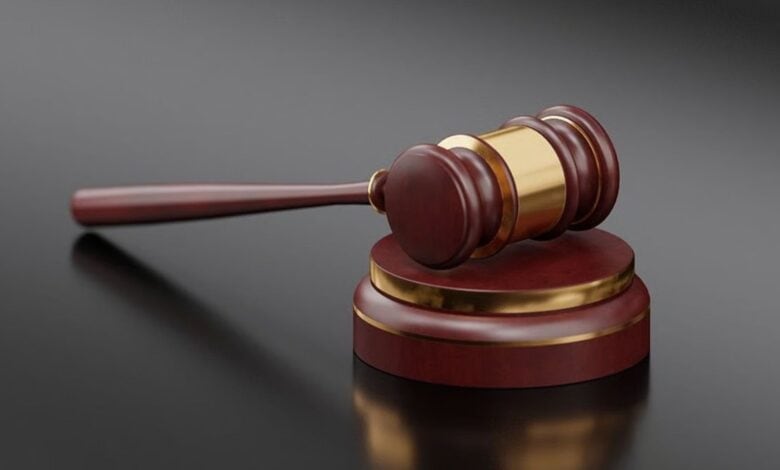 The image displays a picture of court