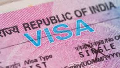 The image displays a picture of a representational image of Indian visa
