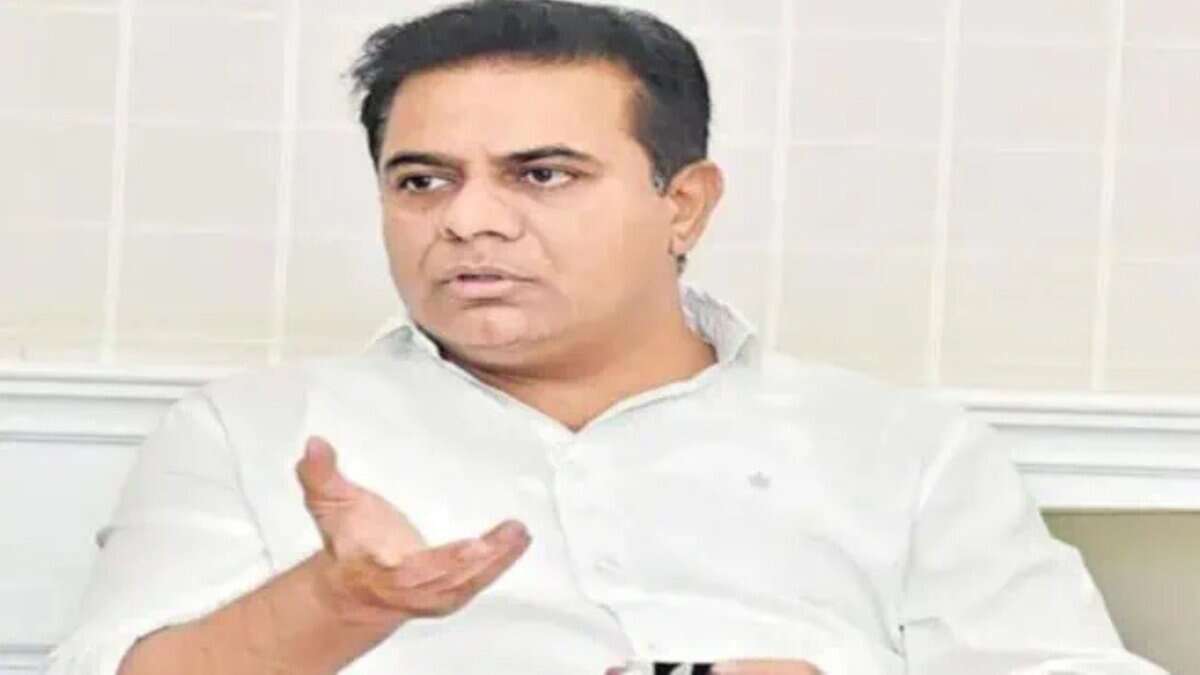 BRS working president KTR at a meeting
