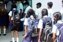 An Image of school children in India
