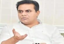 BRS working president KTR addresses a meeting
