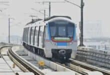 An Image of Hyderabad Metro Train