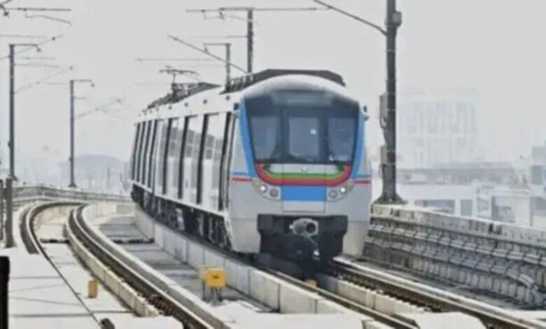 An Image of Hyderabad Metro Train