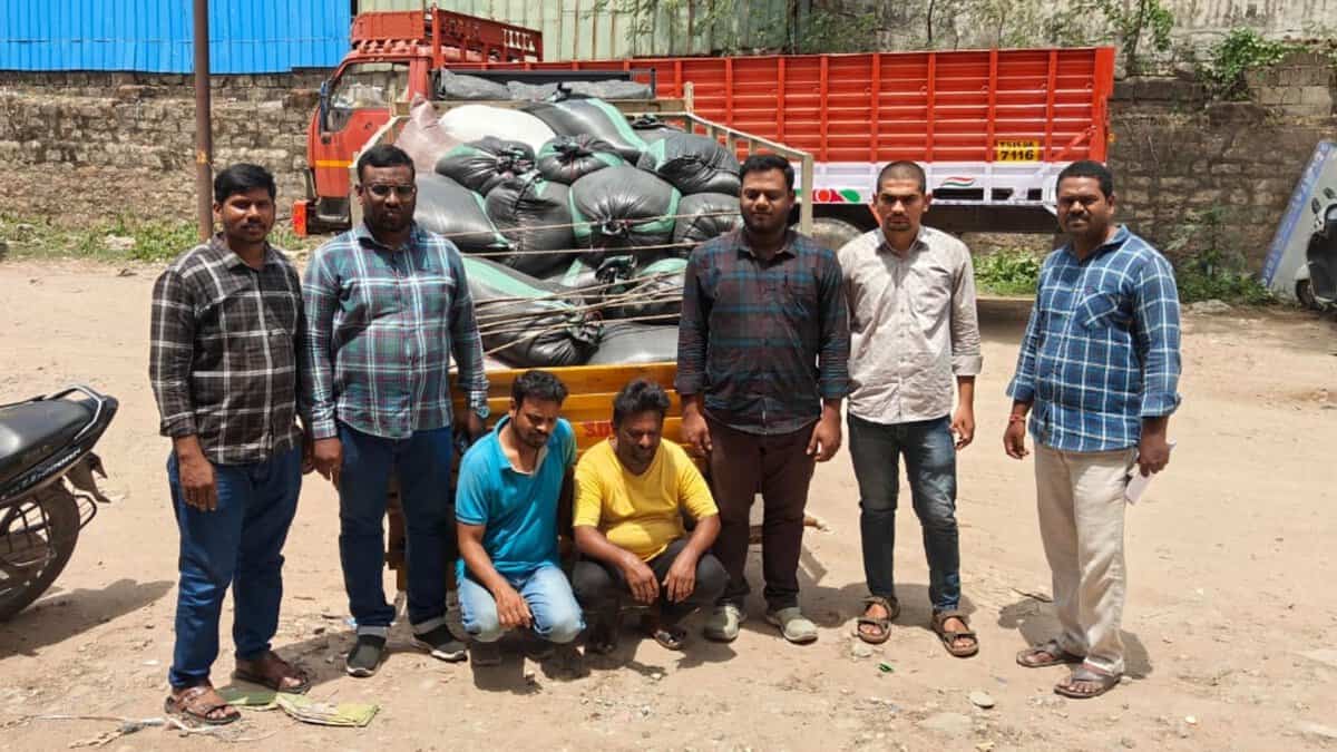 Officials busted a PDS grain racket in Hyderabad. Two persons were arrested