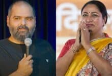 Kunal Kamra (left) and Delhi CM Rekha Gupta