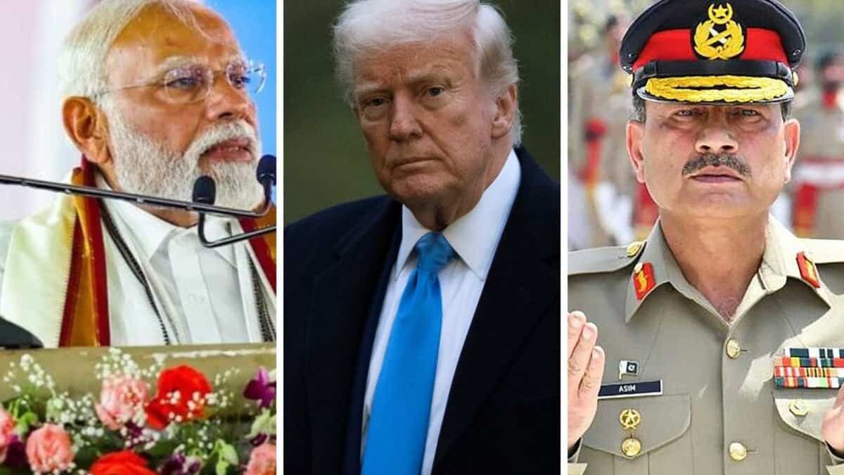 (From left to right) Prime Minister Narendra Modi, US President Donald Trump and Pakistan’s Army Chief, Field Marshal Asim Munir