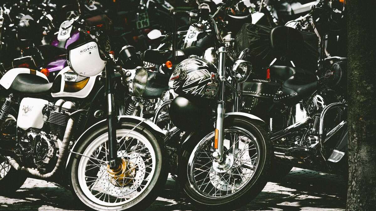 Parked motorcycles in Hyderabad, some of which may be auctioned by city police as part of a drive to dispose of unclaimed vehicles.