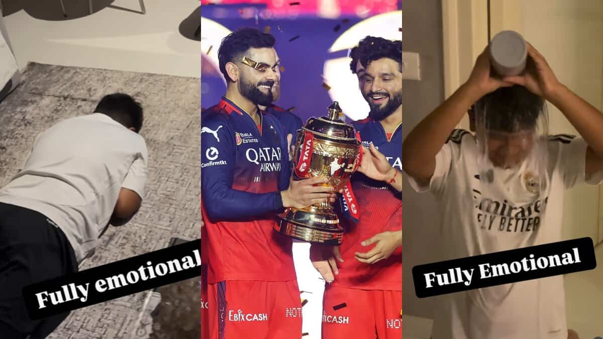Allu Ayaan's reaction after RCB's win