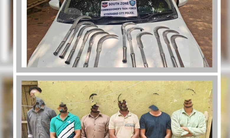 Bandlaguda police along with task force officials arrest 6 in gang rivalry