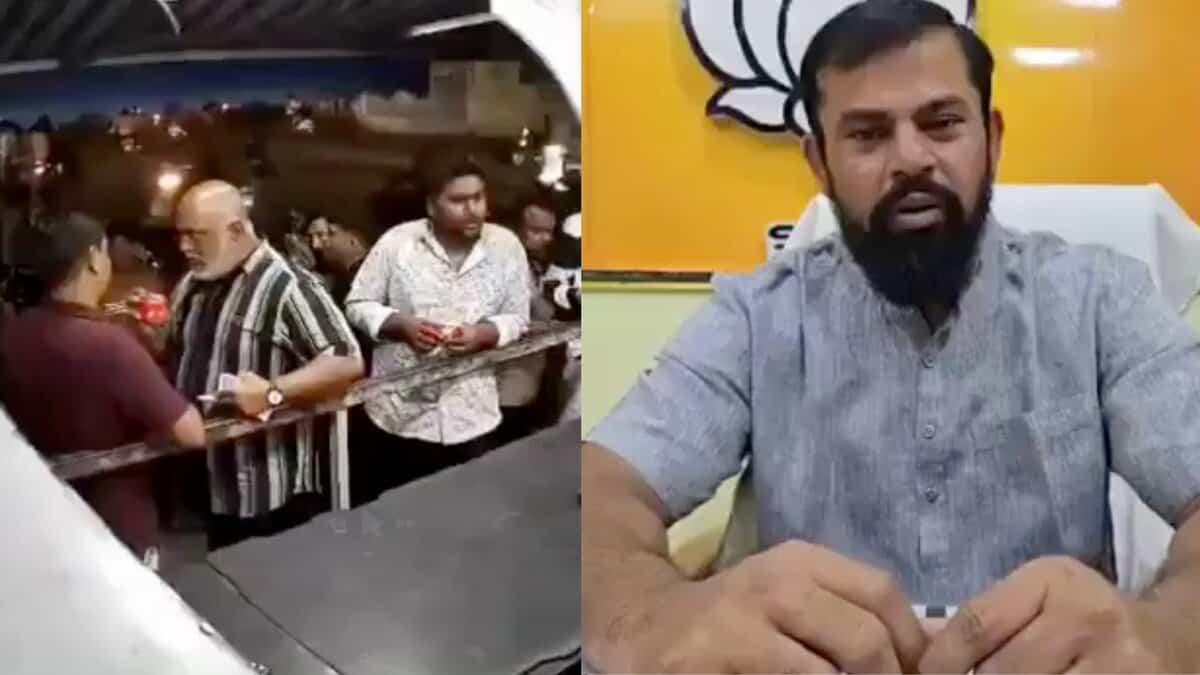A Muslim man was arrested for hurting Hindu religion sentiments (left) BJP MLA Raja Singh (right)