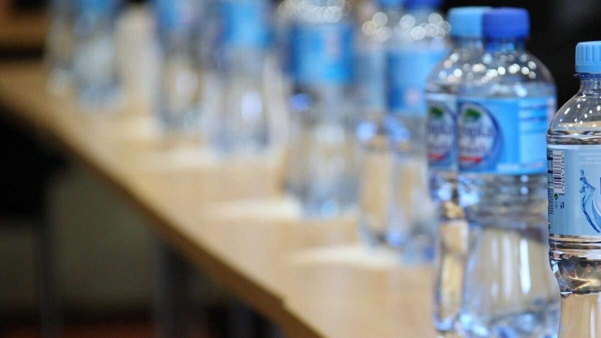 water bottles at restaurants in Hyderabad.