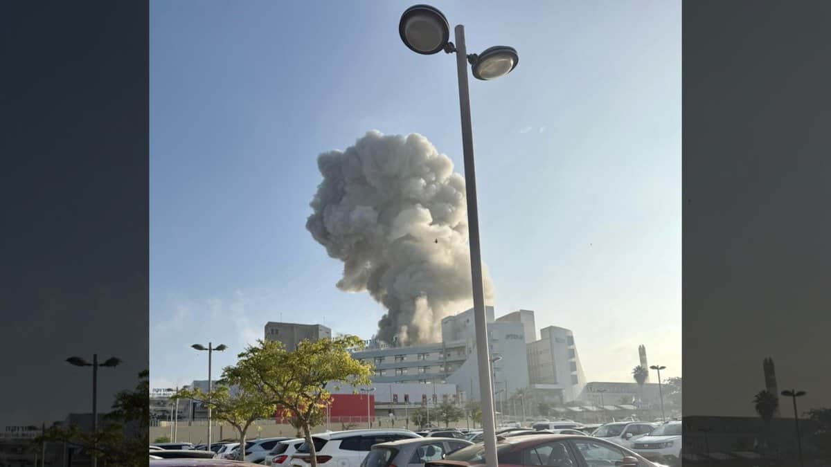 Smoke emerges from hospital in Israel